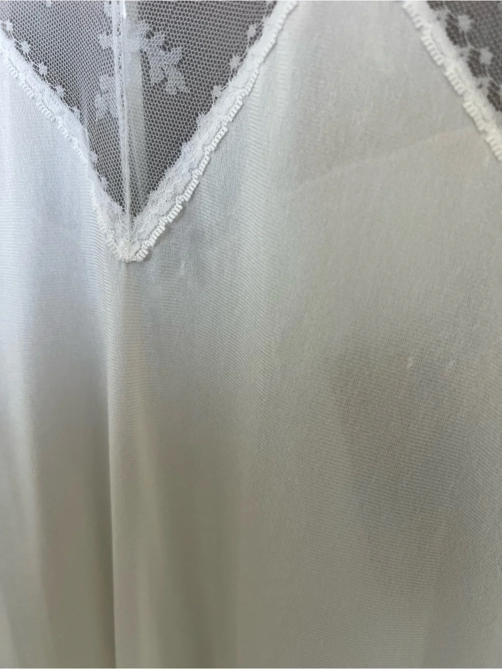 Vintage Sheer Lace White Women's Dress - Picture 4 of 8